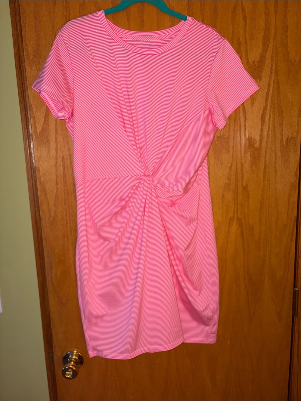 Vineyard Vines Pink Twist-Front Mini Dress